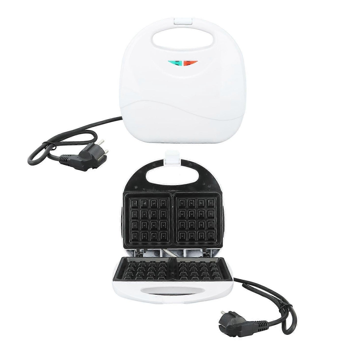 750W Mini Waffle Maker - Nonstick Aluminum Alloy Waffle Iron for Breakfast, Easy to Use V1263-JX-4478