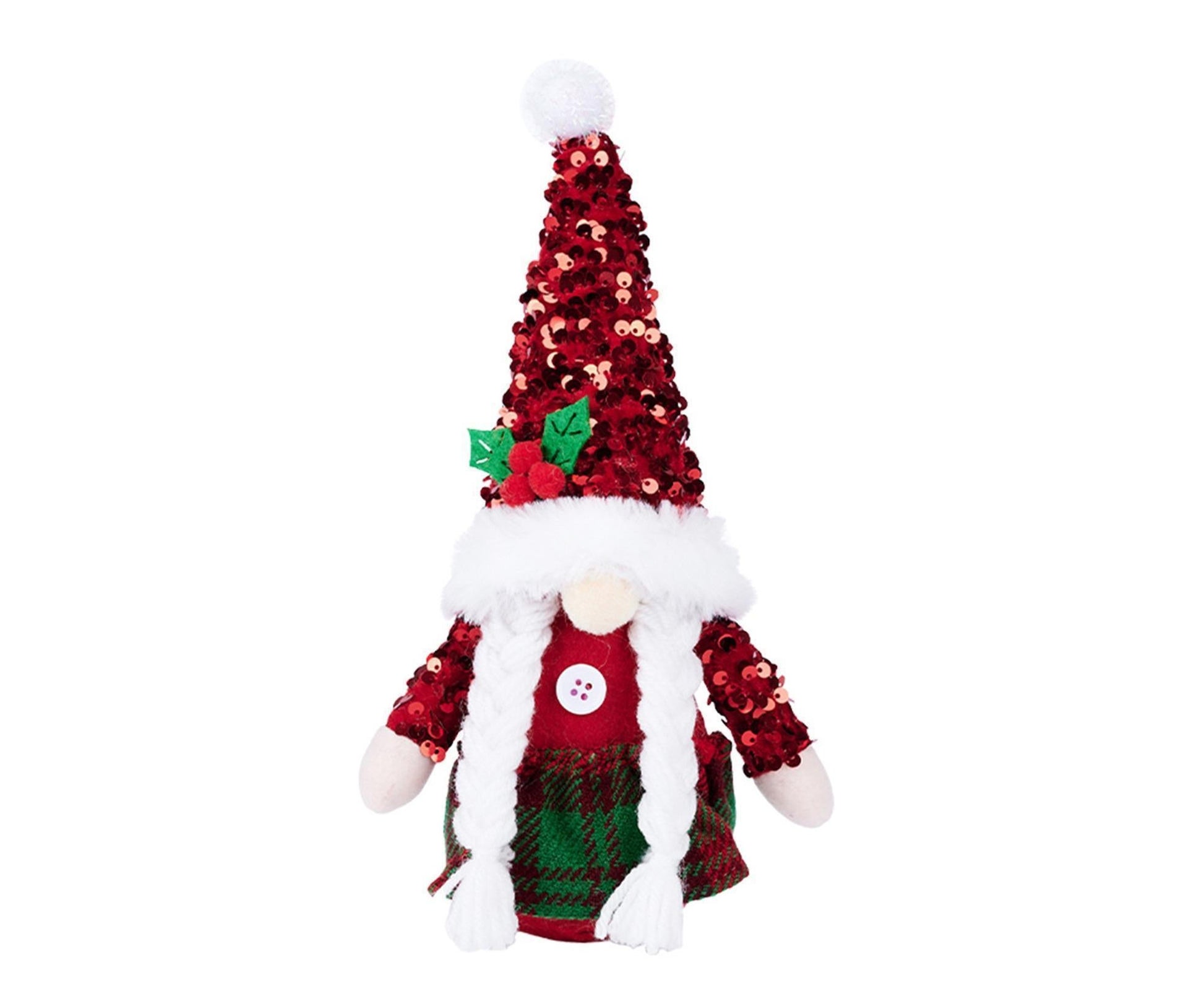 Christmas Plush Doll Window Dressing Ornament for Festival-Red Berries V1263-JX-449