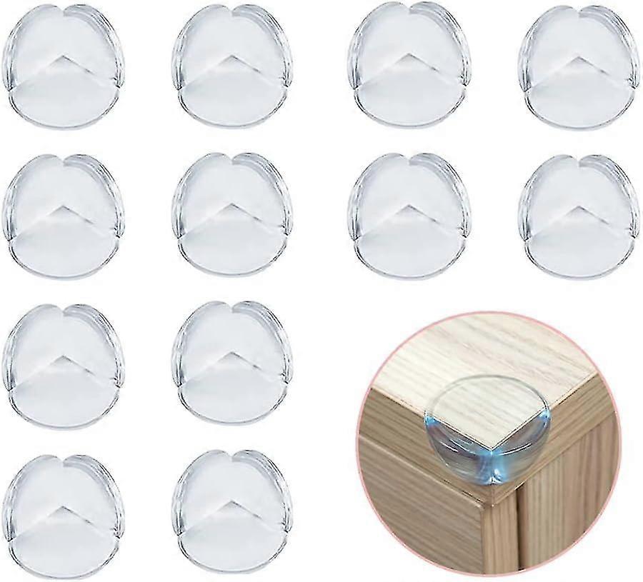 12pcs Babies Corner Protectors - Reinforced Transparent Table Corner Guards for Home security V1263-JX-4495