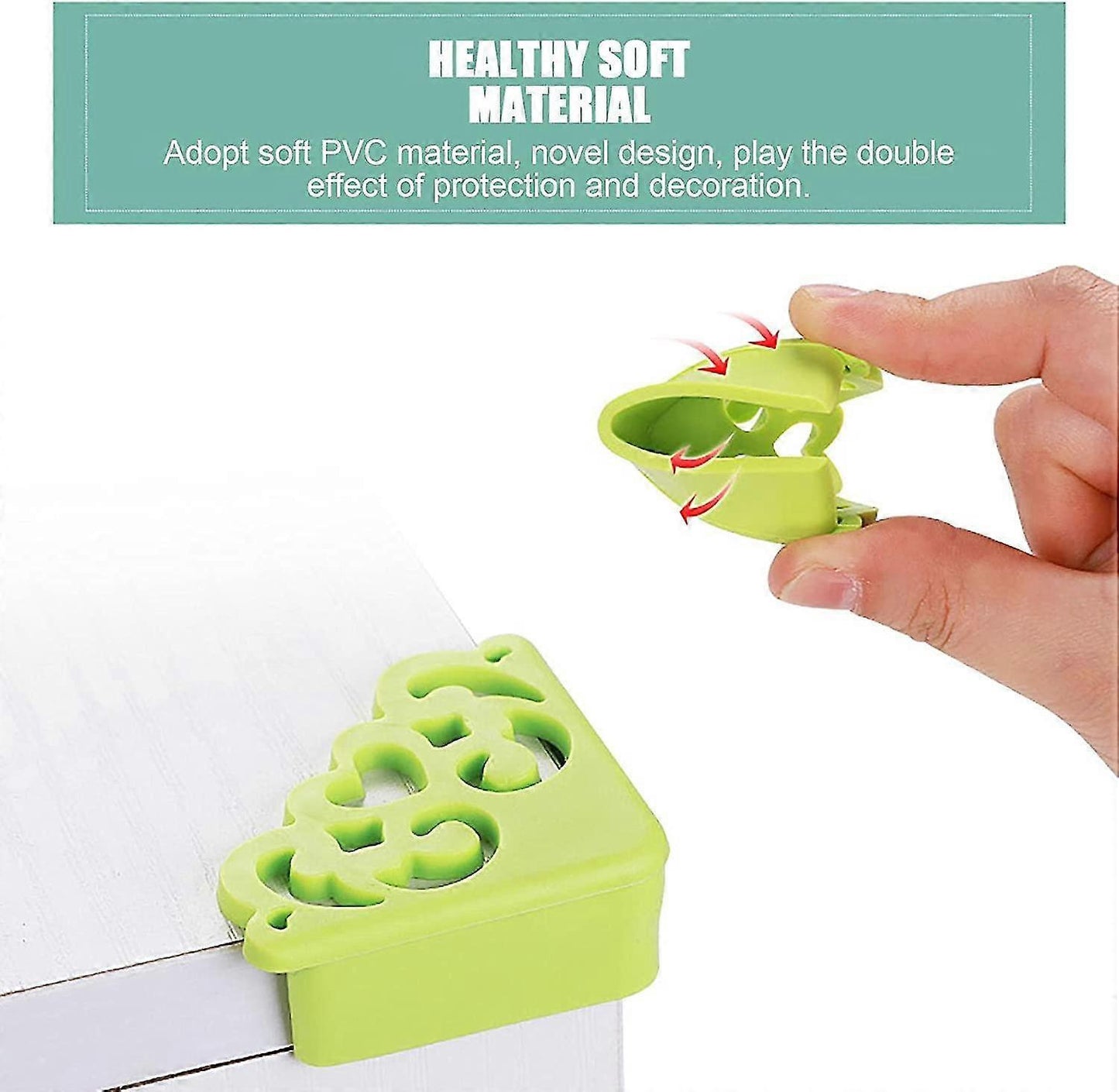 4pcs Silicone Table Corner Protectors - Babies Proofing Clear Guards for Furniture & Worktops V1263-JX-4497
