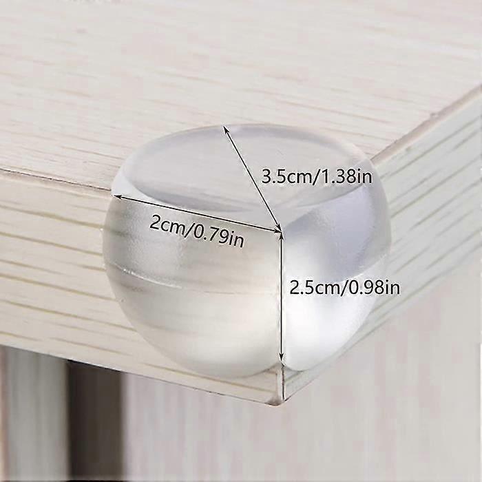 20pcs Transparent PVC Table Corner Protectors - Babies Proofing Furniture Edge Guards V1263-JX-4498