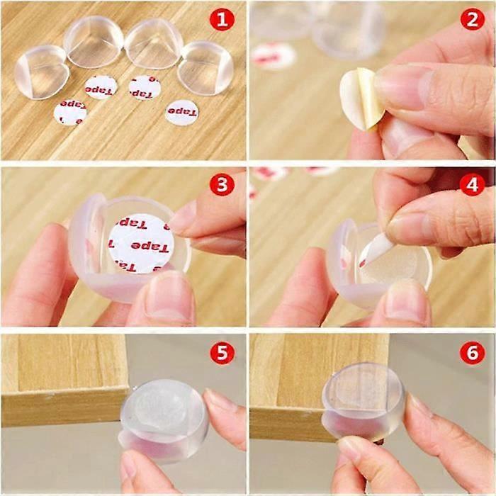 20pcs Transparent PVC Table Corner Protectors - Babies Proofing Furniture Edge Guards V1263-JX-4498