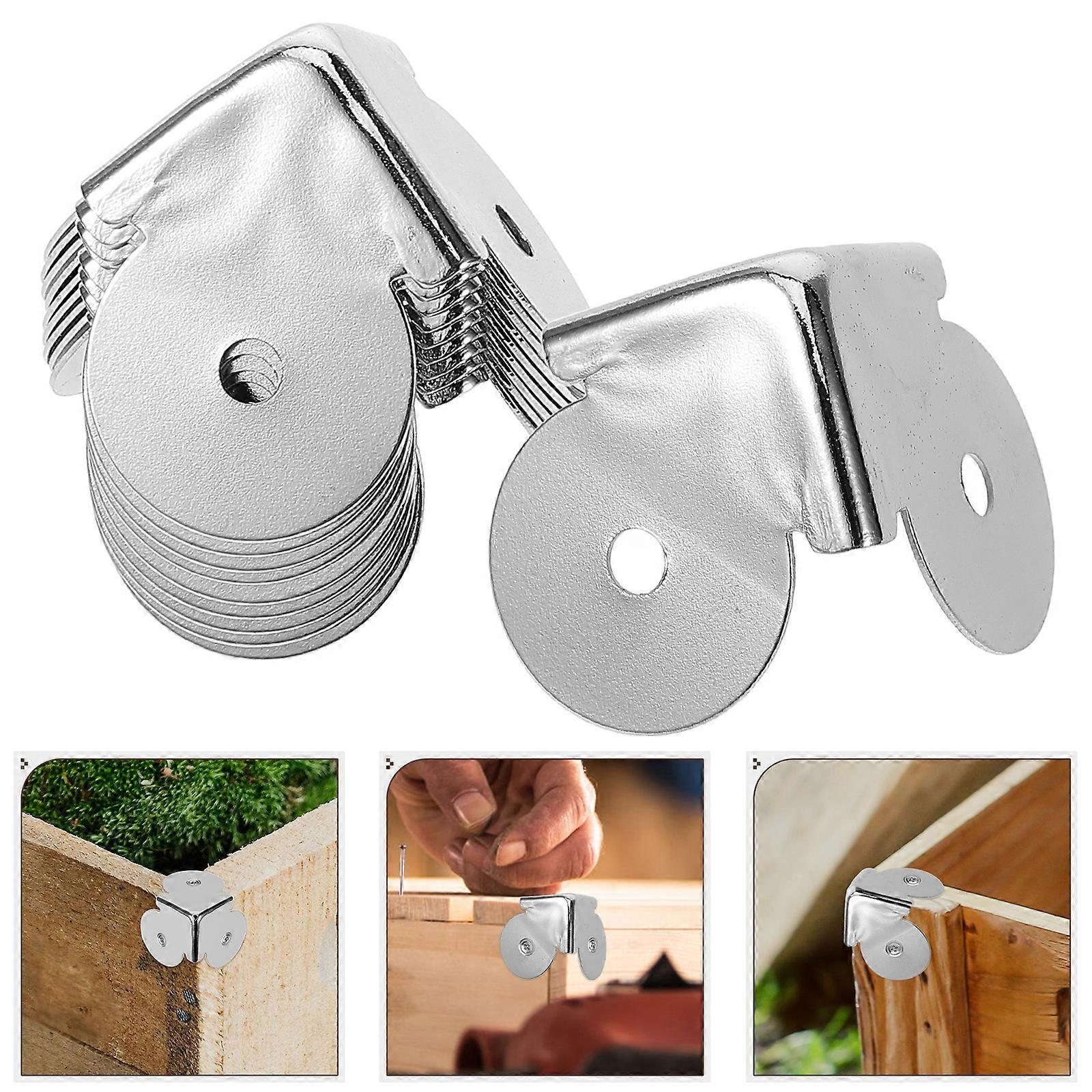 10pcs Metal Box Corner Protectors - Loudspeaker & Cabinet Corner Guards, Angle Cover V1263-JX-4499