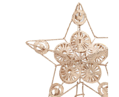 Xmas Tree Top Glitter Star-Rose Gold V1263-JX-450