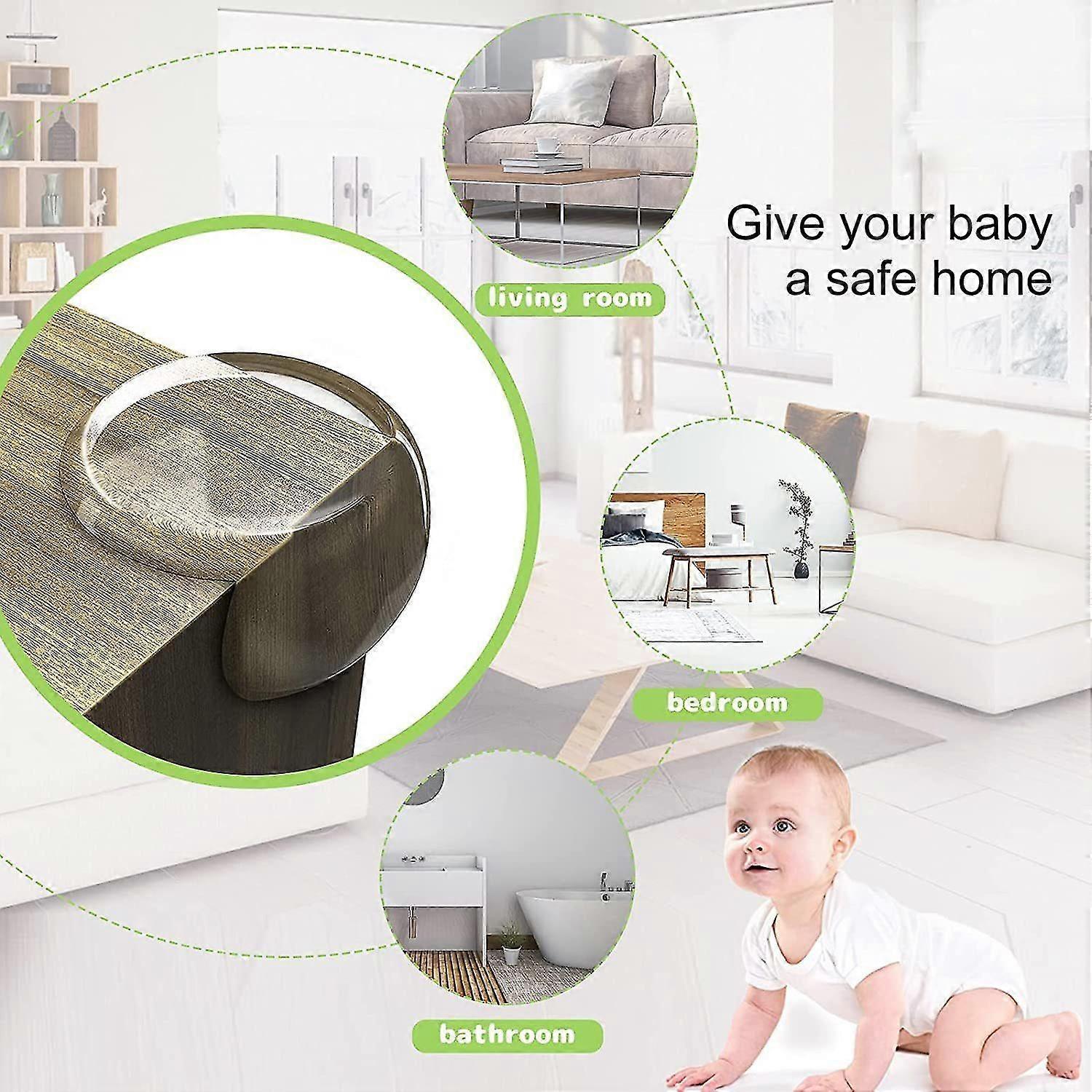 12pcs Clear Table Corner Protectors - Transparent Babies Proofing Furniture Edge Guards V1263-JX-4502