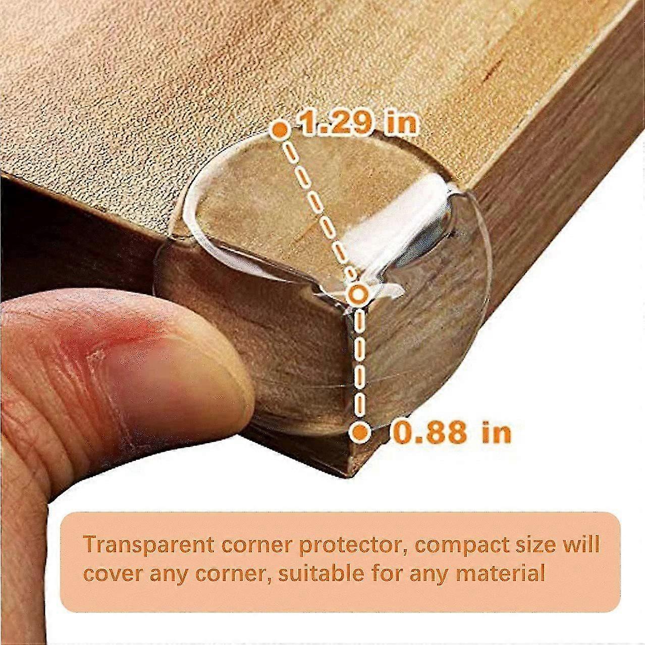 12pcs Clear Table Corner Protectors - Transparent Babies Proofing Furniture Edge Guards V1263-JX-4502