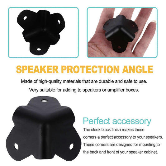 16pcs Metal Speaker Corner Protectors - Rounded Cabinet Box Edge Guards V1263-JX-4503