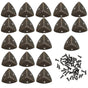 20pcs Antique Metal Furniture Corner Protectors - Triangle Alloy Desk & Box Corner Guards V1263-JX-4504