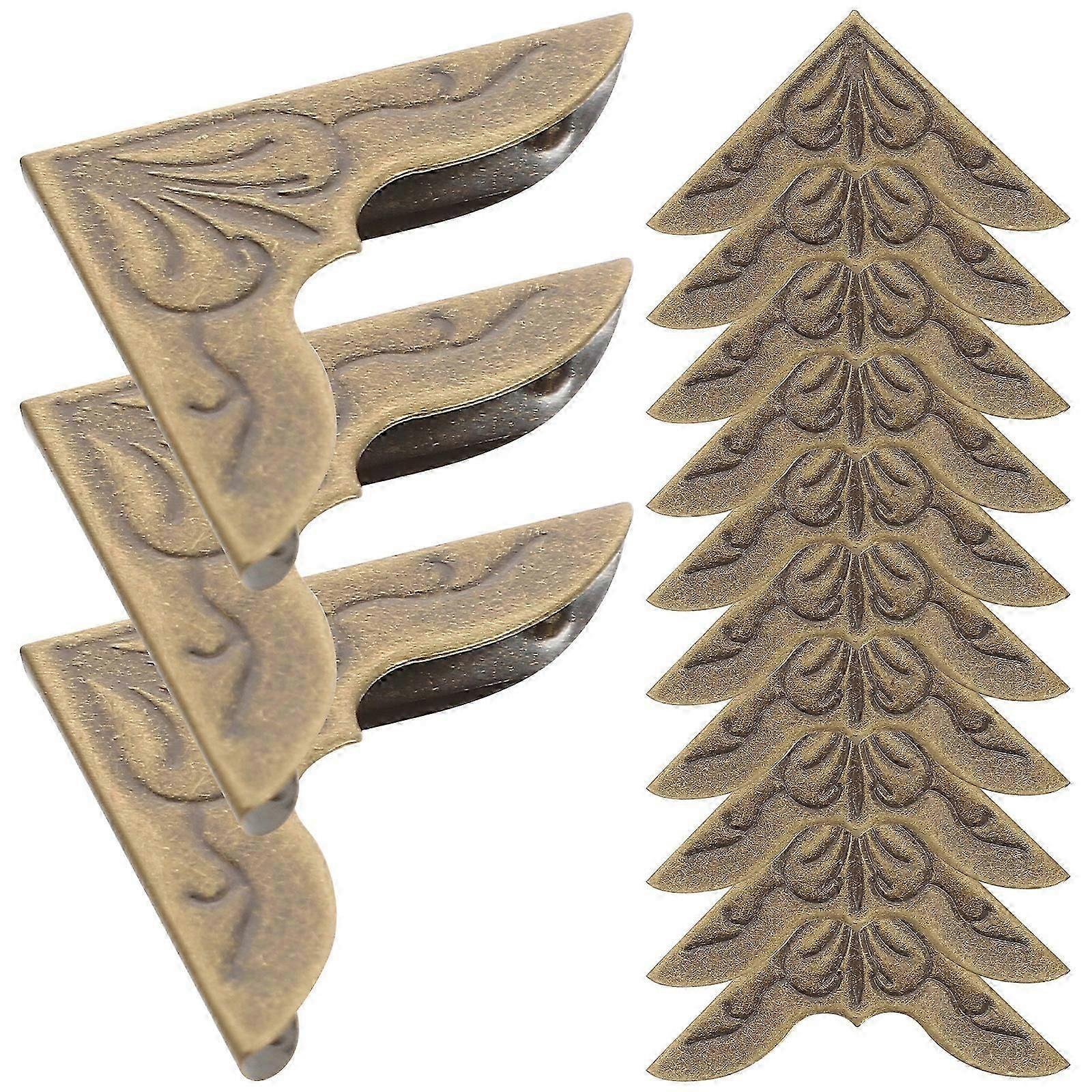30pcs Retro Metal Book Corner Protectors - Decorative Page Guards for Albums & Journals V1263-JX-4508