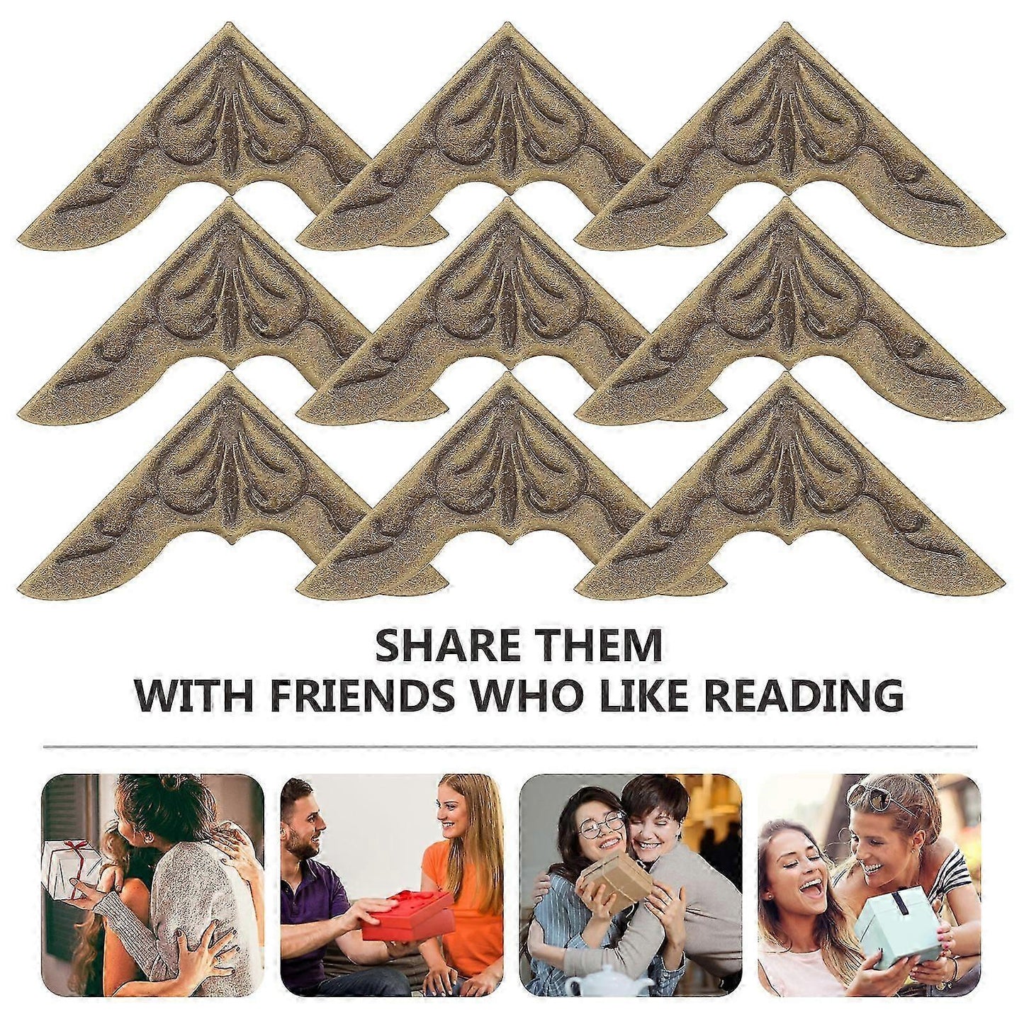 30pcs Retro Metal Book Corner Protectors - Decorative Page Guards for Albums & Journals V1263-JX-4508