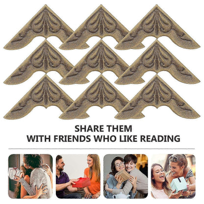 30pcs Retro Metal Book Corner Protectors - Decorative Page Guards for Albums & Journals V1263-JX-4508