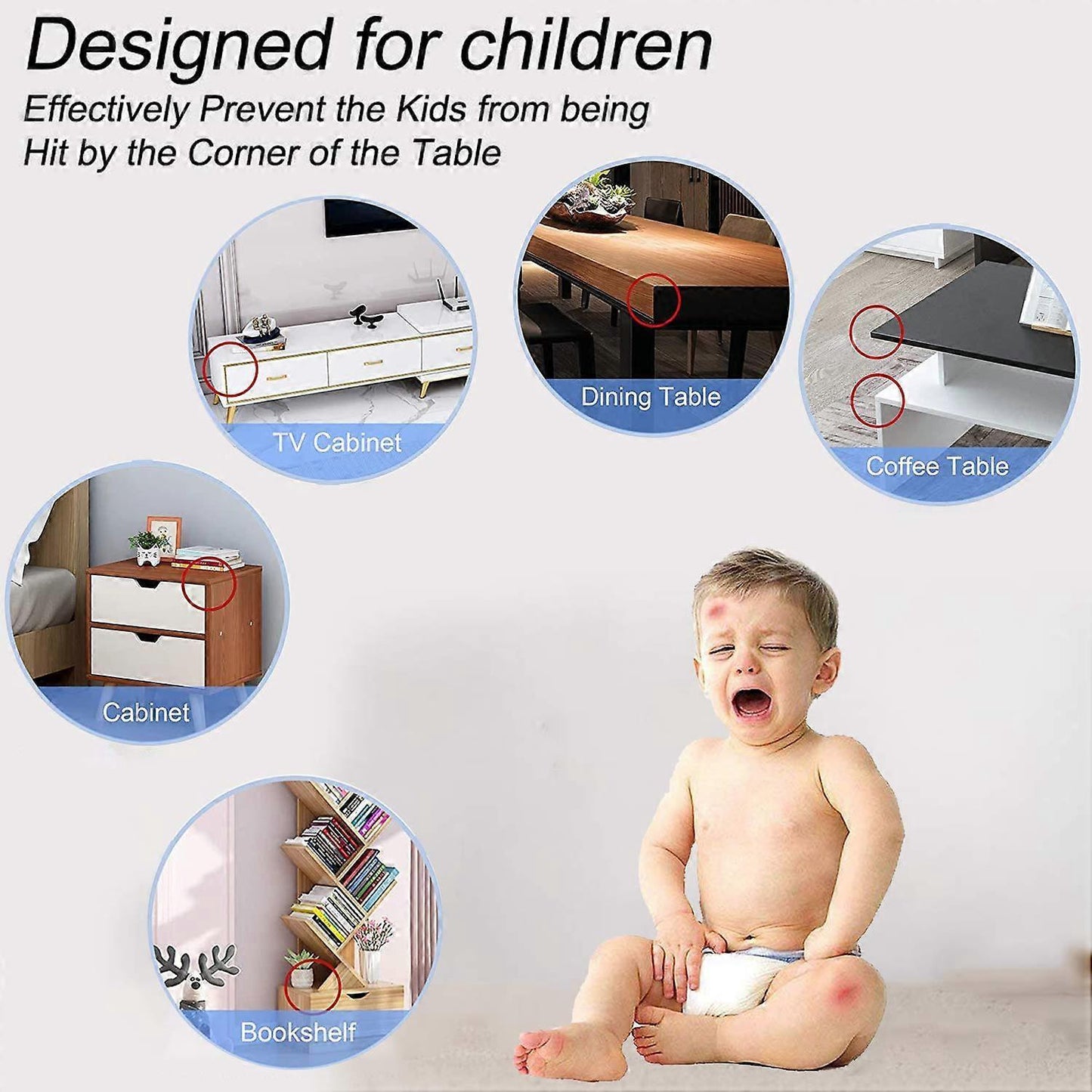 20pcs Babies Corner Guards - Babies security Furniture Corner Protectors for Table and Desk V1263-JX-4510