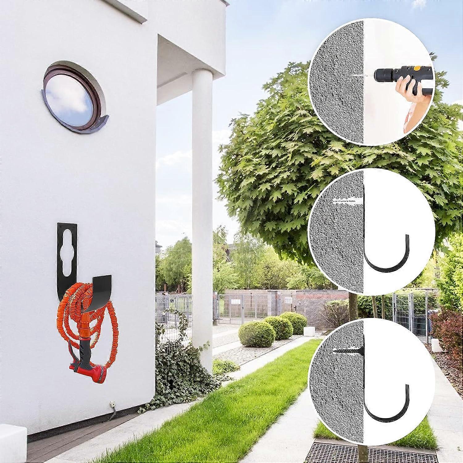 Garden Hose Holder - Wall Mount Hose Hanger Rack for Garden Hose Storage V1263-JX-4516