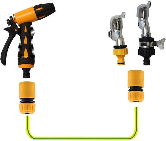10pcs Garden Hose Nozzles & Quick Connectors - Plastic Garden Hose Spray Fittings Kit V1263-JX-4517