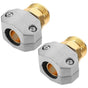 2pcs Garden Hose Repair Kit - Hose Connectors and End Replacement Fittings Set V1263-JX-4519