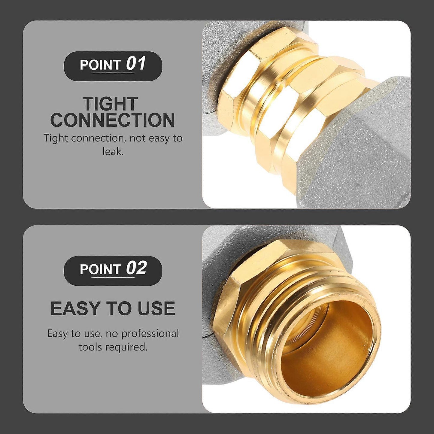 2pcs Garden Hose Repair Kit - Hose Connectors and End Replacement Fittings Set V1263-JX-4519
