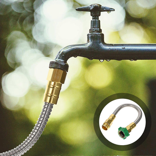 Sprinkler Hose Extender - 1ft Garden Water Hose Connector for Outdoor Faucet Adapter V1263-JX-4525