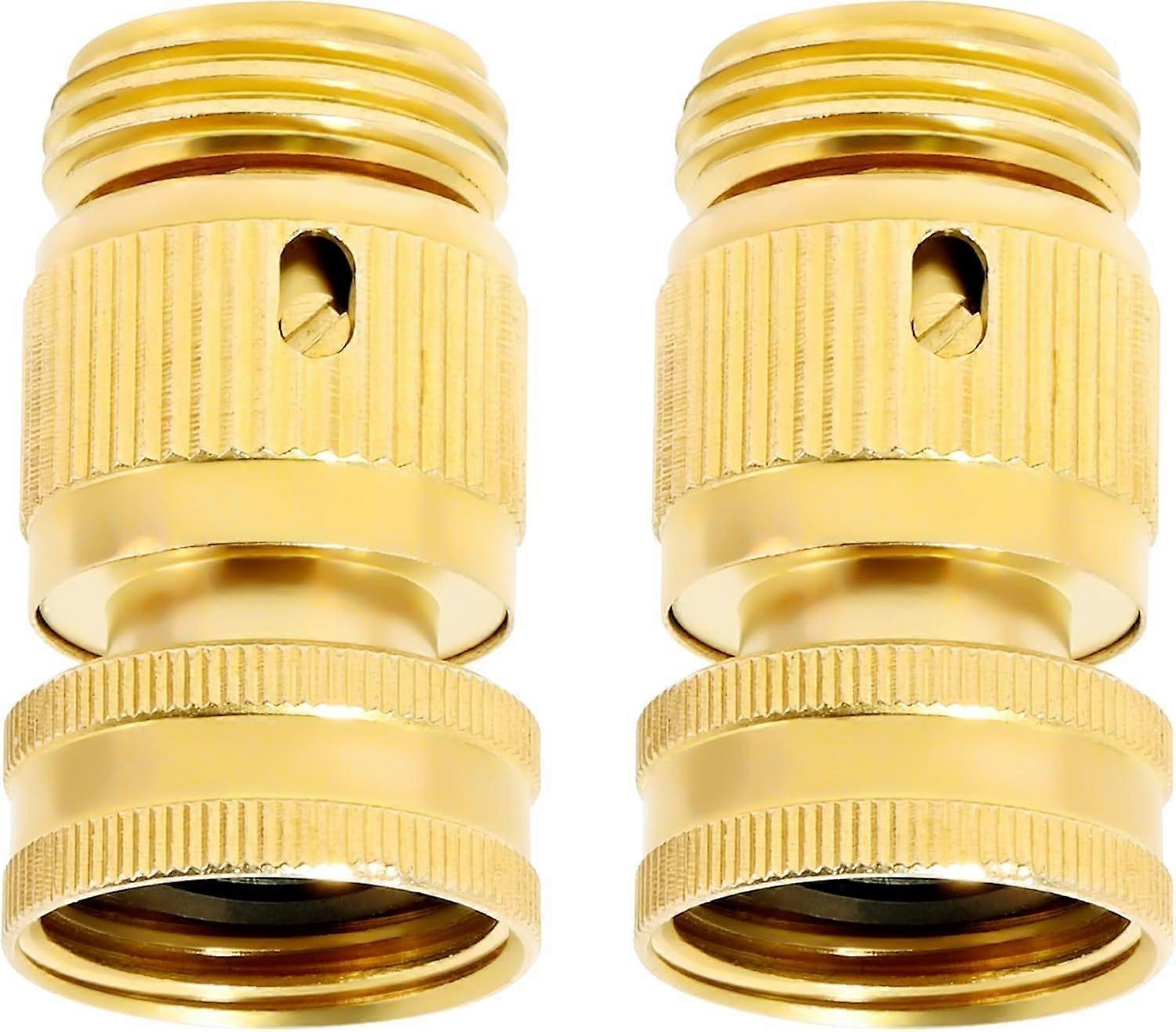 Solid Brass Garden Hose Quick Connect Fittings - Leak-Free Hose Connector Set V1263-JX-4531