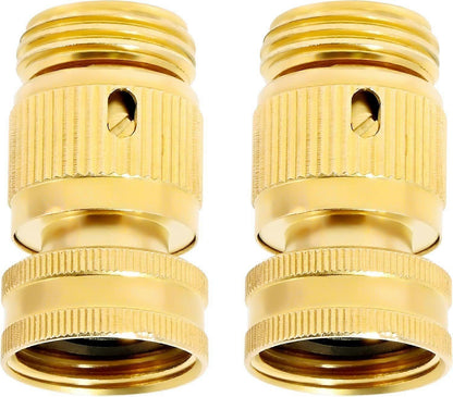Solid Brass Garden Hose Quick Connect Fittings - Leak-Free Hose Connector Set V1263-JX-4531