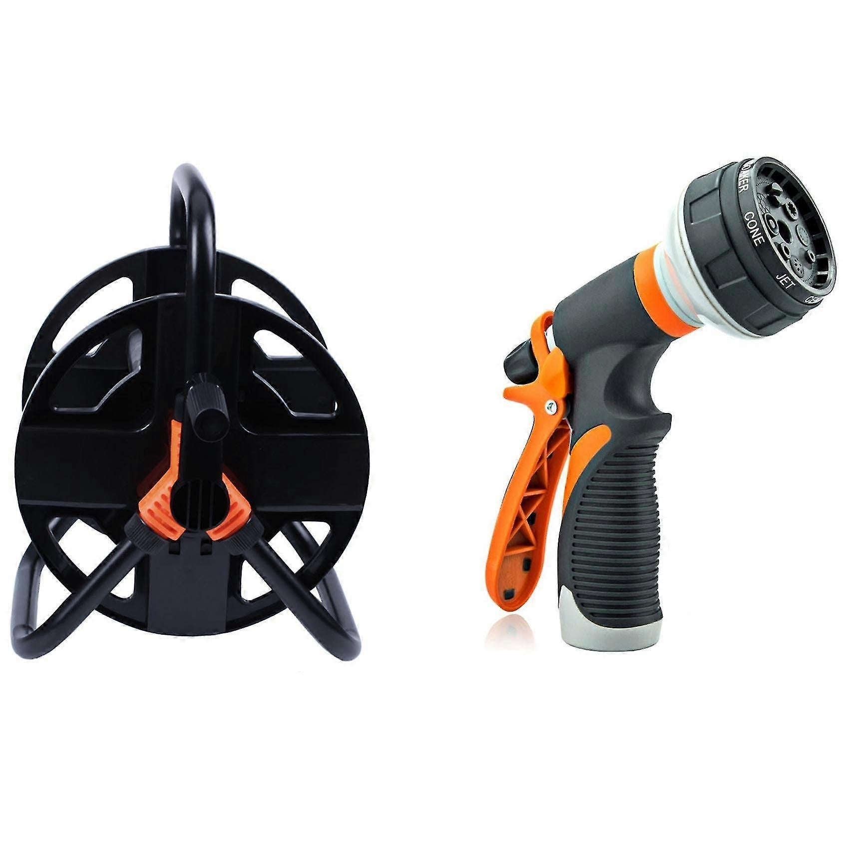Garden Hose Spray Nozzle - Hose Nozzle with Storage Cart for Outdoor Use V1263-JX-4532