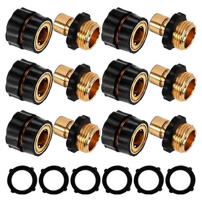 3/4 Inch Garden Hose Quick Connect - Universal Brass Fitting for Fast Hose Connection V1263-JX-4534