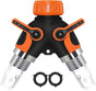 2-Way Garden Hose Splitter - Brass Hose Valve Splitter for Outdoor Watering System V1263-JX-4537