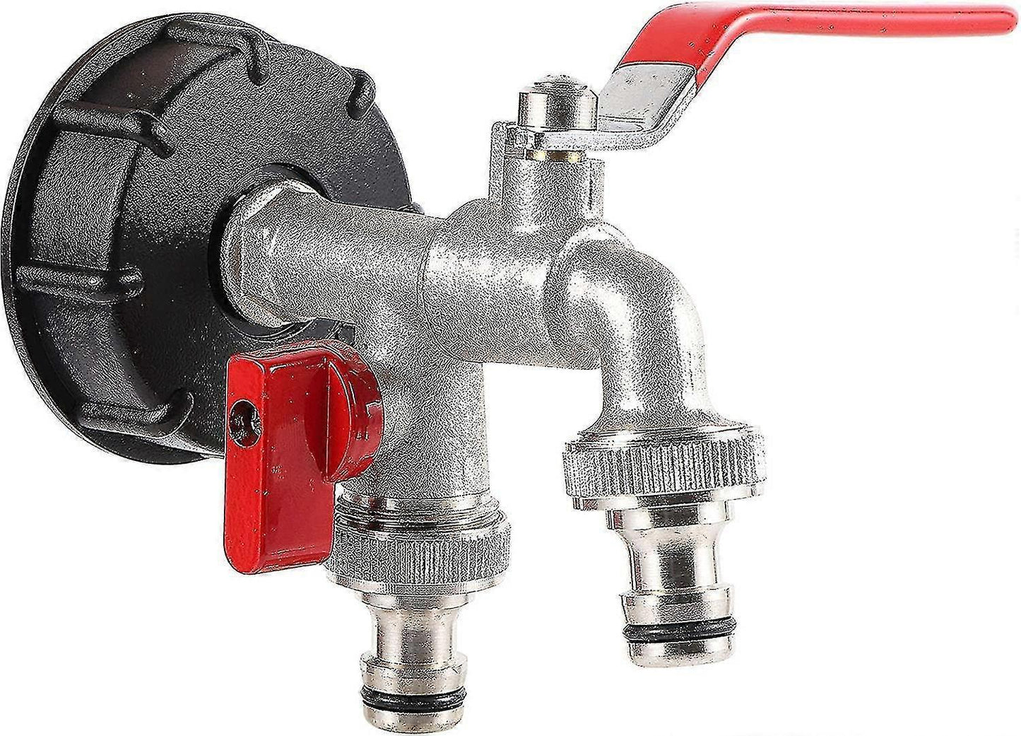 Garden Hose Faucet Adapter - Dual Outlet Tank Connector for Hose Attachment V1263-JX-4538