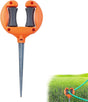 Garden Hose Guide Stakes - Metal Spiked Stakes to Prevent Hose Damage, Decorative Design V1263-JX-4542