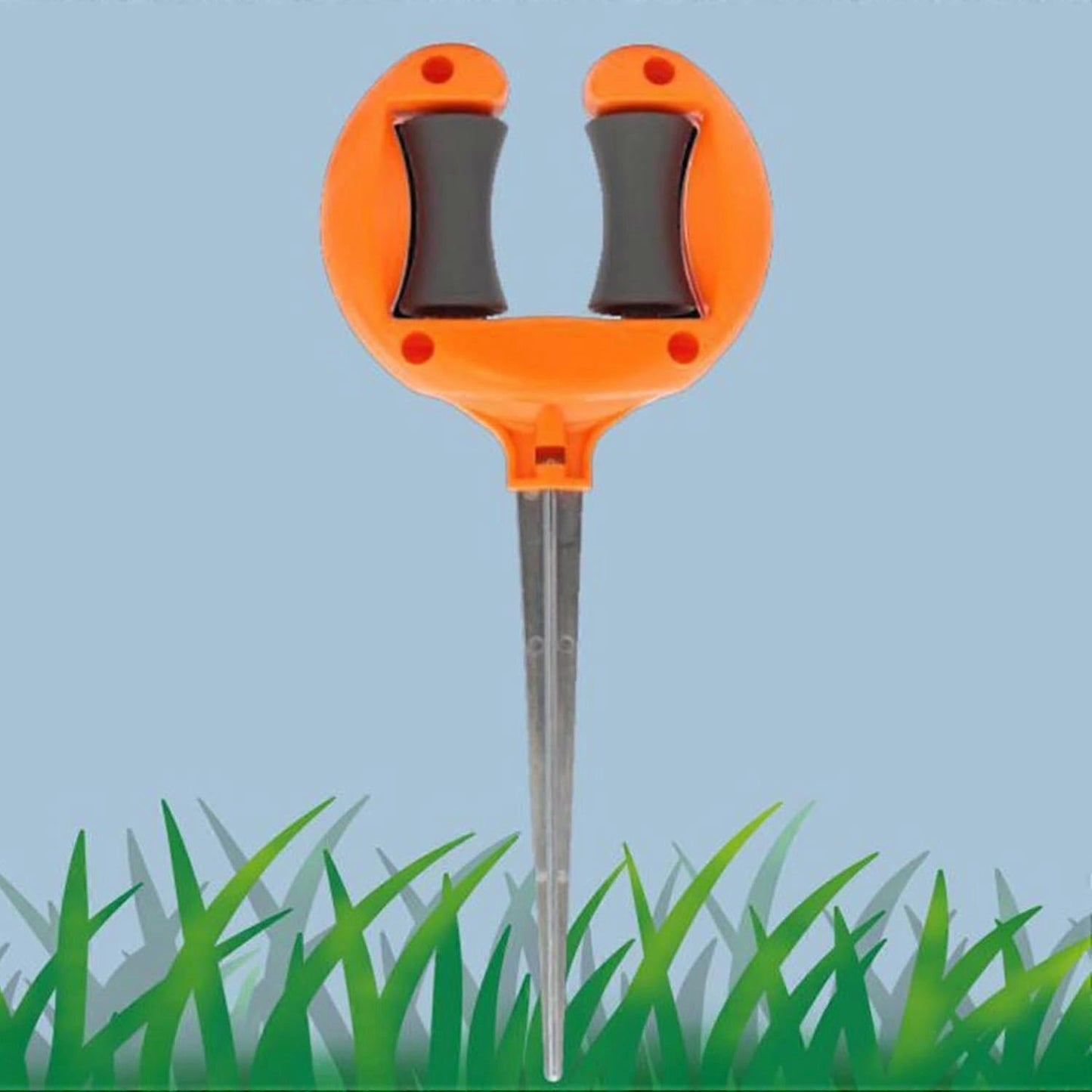 Garden Hose Guide Stakes - Metal Spiked Stakes to Prevent Hose Damage, Decorative Design V1263-JX-4542