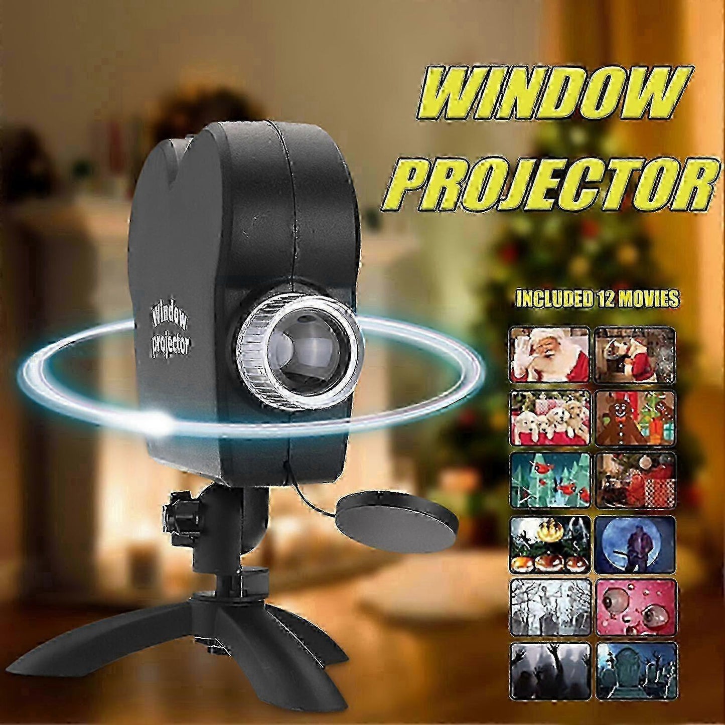 Christmas Halloween LED Window Projector - Seasonal Decorative Light Projector V1263-JX-4550