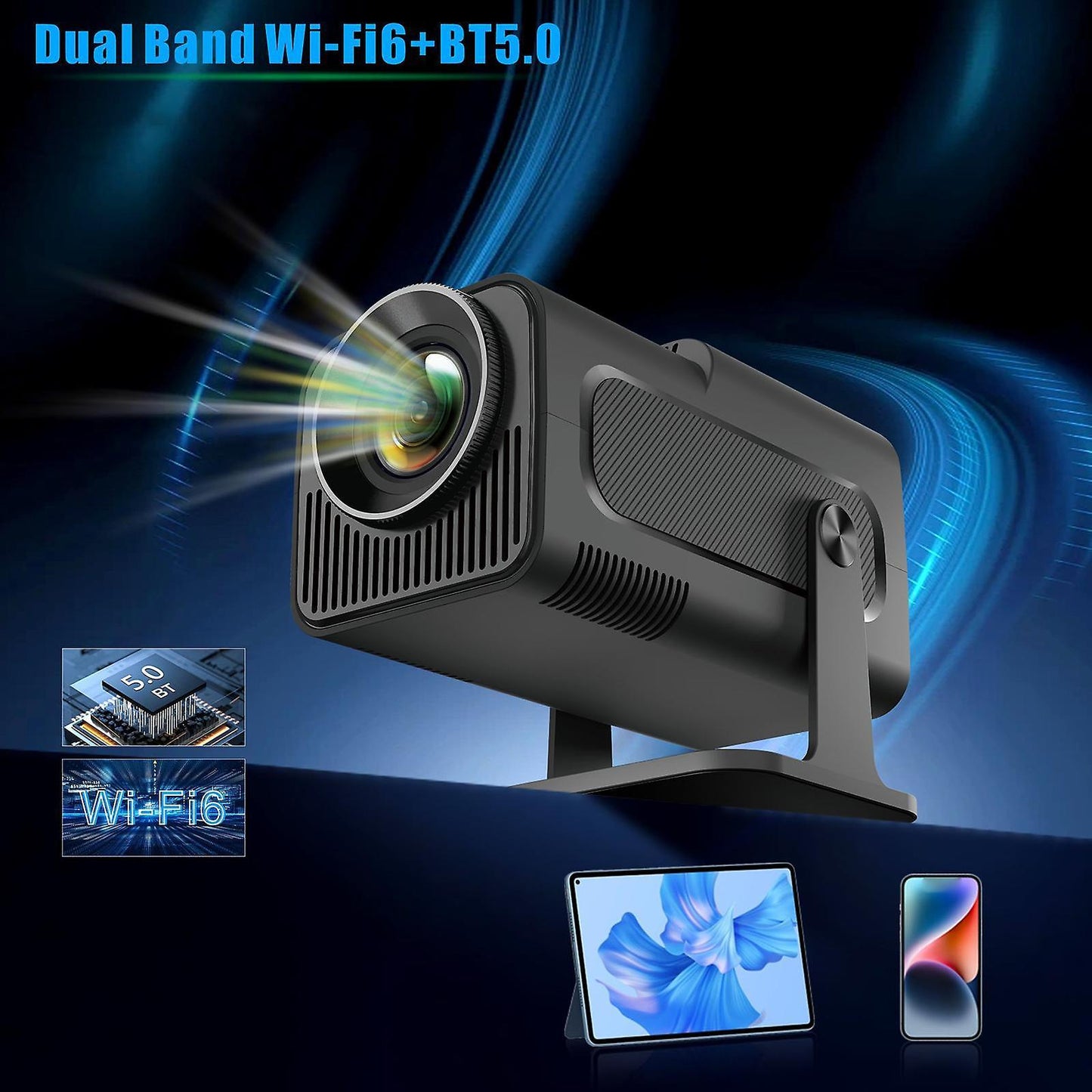 Flexible Angle Portable Projector - Mini Projector for Phone, Outdoor Movies V1263-JX-4554