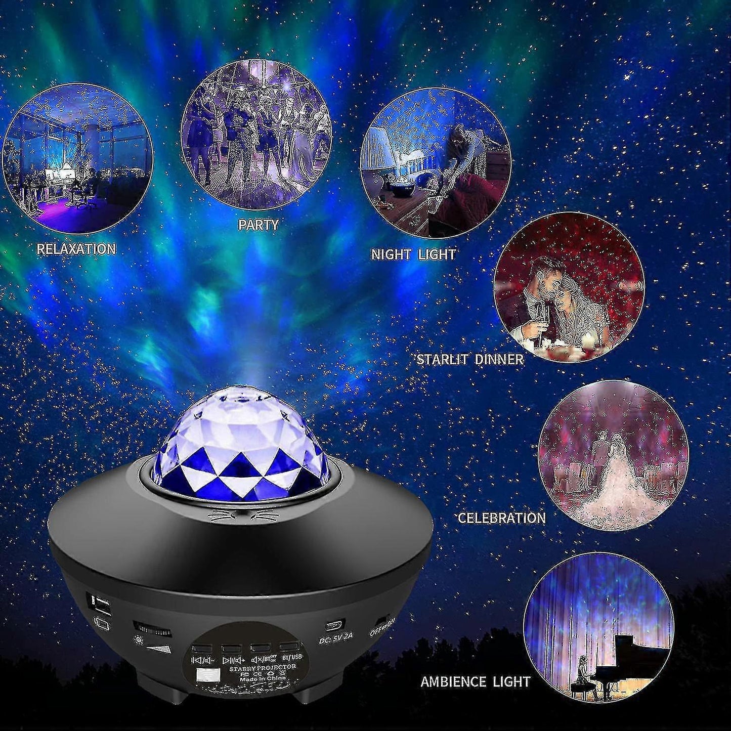 Star Projector for Bedrooms - Starlight Galaxy Light with Adjustable Modes V1263-JX-4556