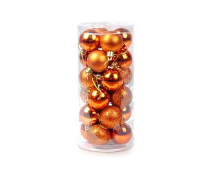 24Pcs Xmas Balls-Antique Brass 6cm V1263-JX-456