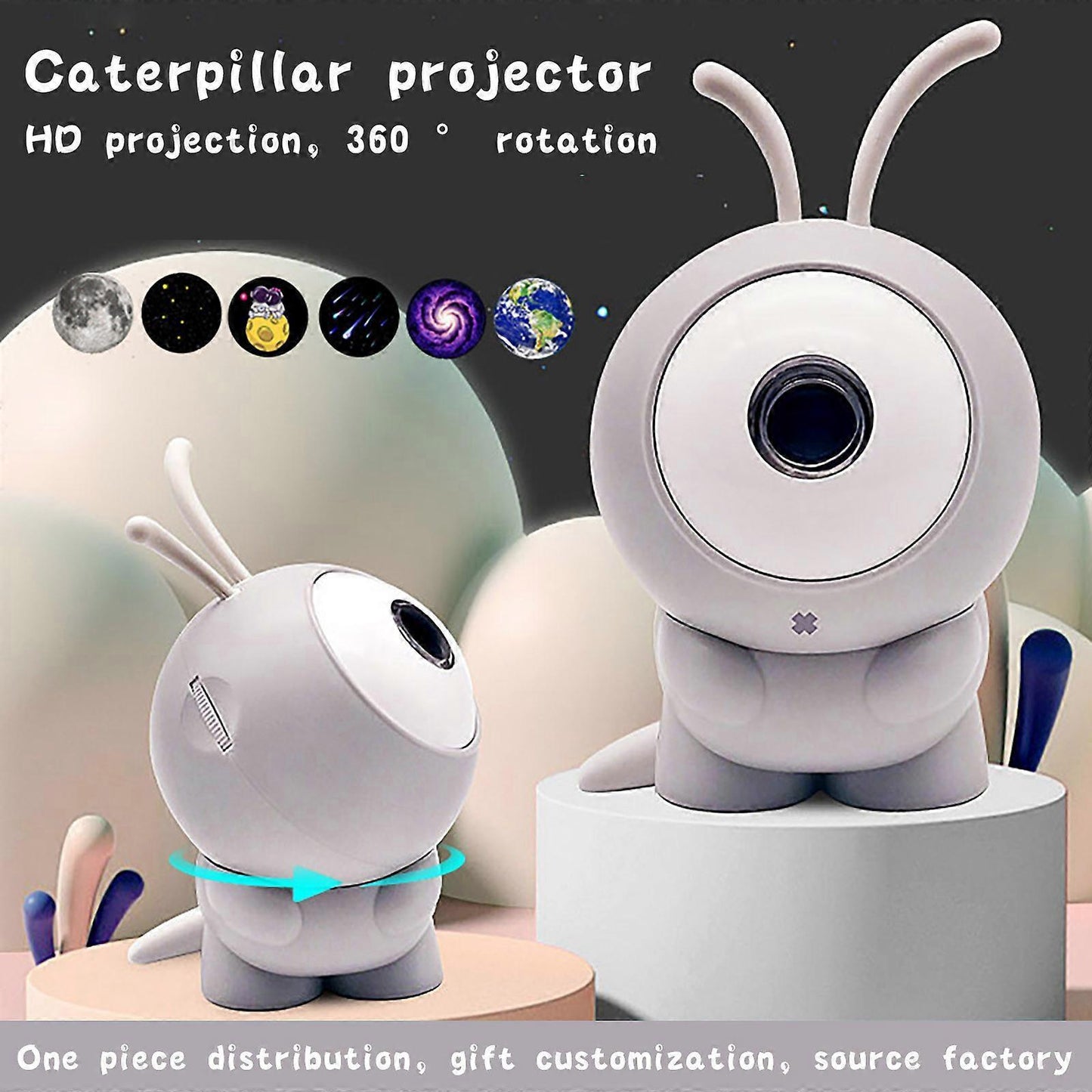 HD Projector Lamp - Birthday Gift Projector for Babies and Teens V1263-JX-4569