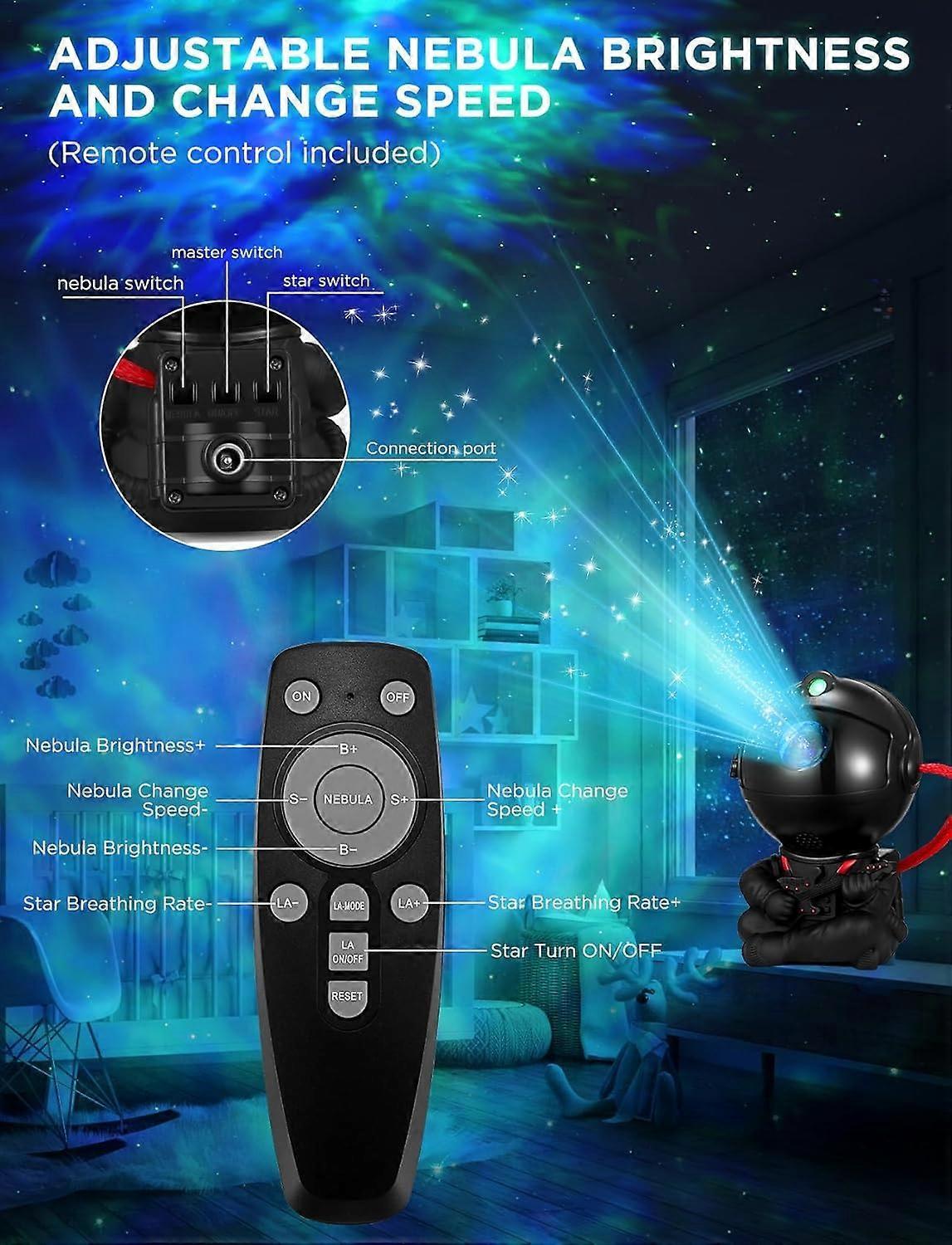 Space Astronaut Projector - Nebula Modes Galaxy Projector with Remote Control V1263-JX-4573