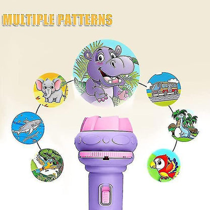 2-in-1 Flashlight Slide Projector with 32 Image Patterns, Battery Operated Torch V1263-JX-4582