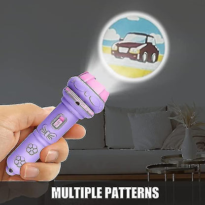 2-in-1 Flashlight Slide Projector with 32 Image Patterns, Battery Operated Torch V1263-JX-4582