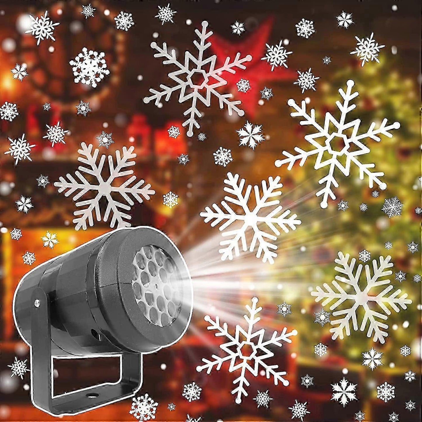 Christmas LED Rotating Snowflake Projector Lamp for Home Decor & Party V1263-JX-4583