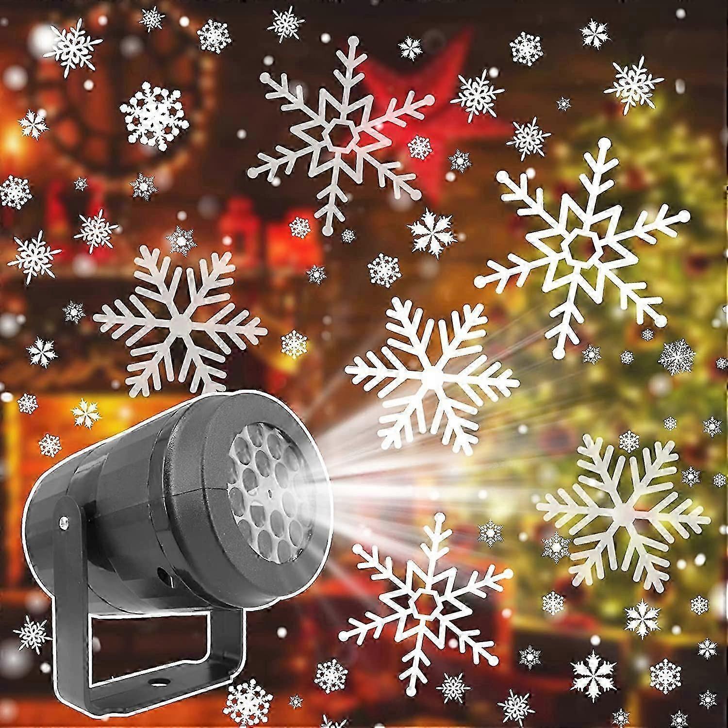 Christmas LED Rotating Snowflake Projector Lamp for Home Decor & Party V1263-JX-4583