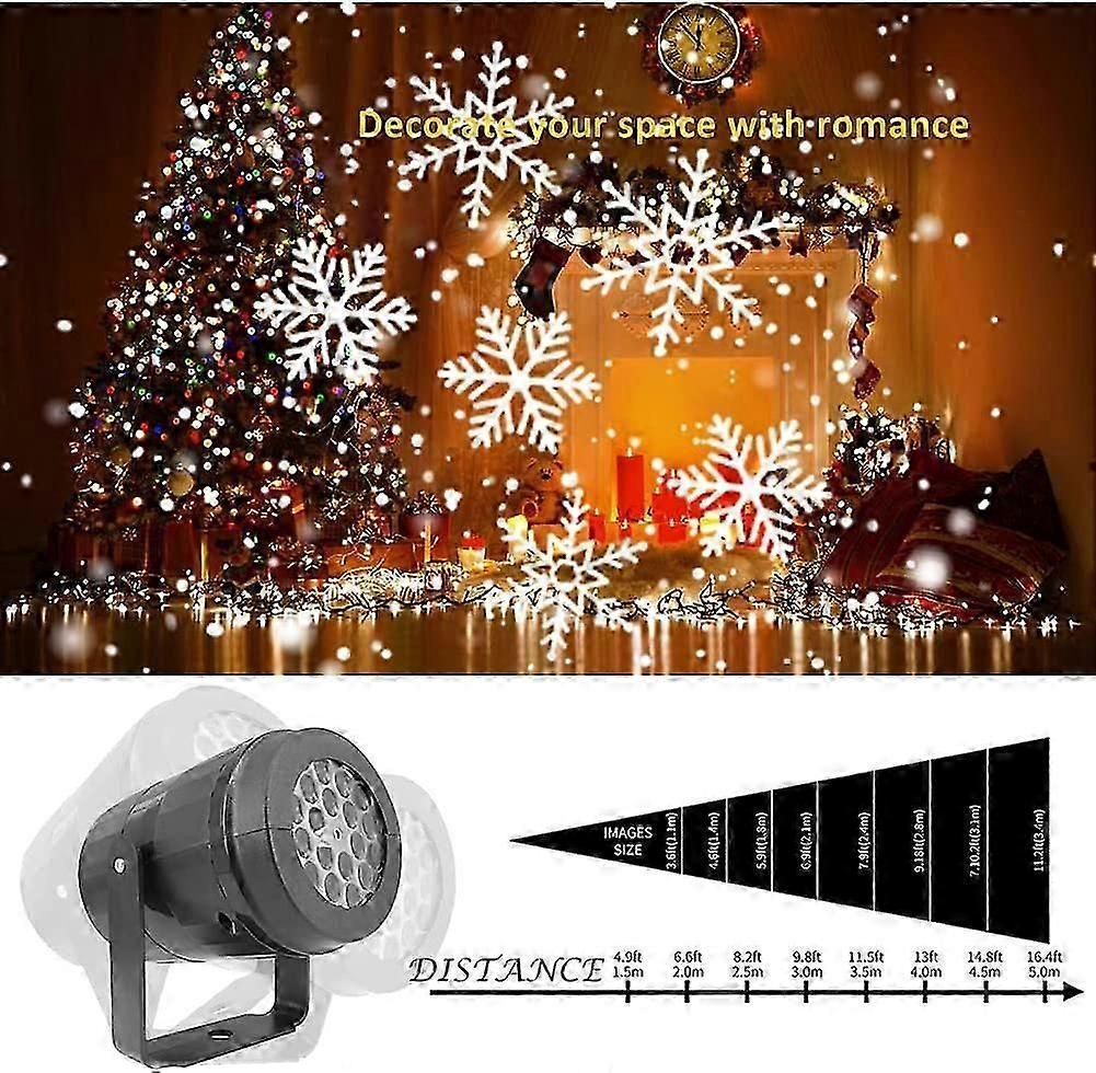 Christmas LED Rotating Snowflake Projector Lamp for Home Decor & Party V1263-JX-4583
