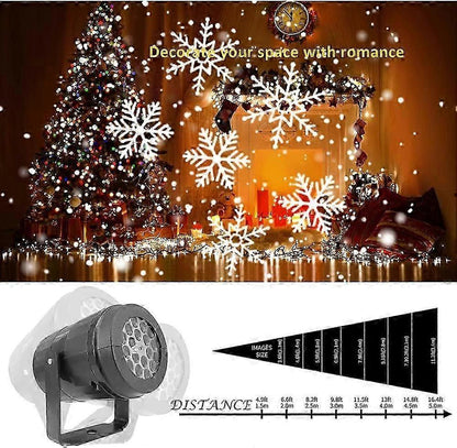 Christmas LED Rotating Snowflake Projector Lamp for Home Decor & Party V1263-JX-4583