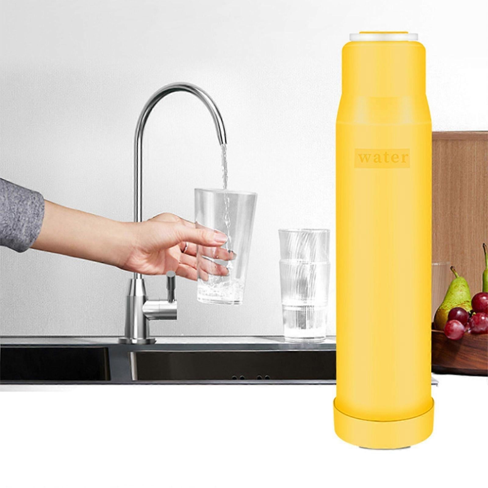 4pcs Carbon Water Filter Cartridges for Kitchen Use (2 Yellow + 2 White) V1263-JX-4599