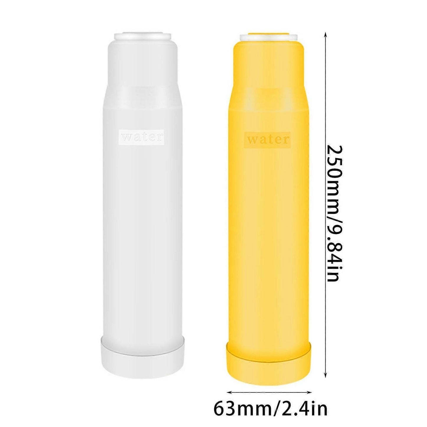 4pcs Carbon Water Filter Cartridges for Kitchen Use (2 Yellow + 2 White) V1263-JX-4599