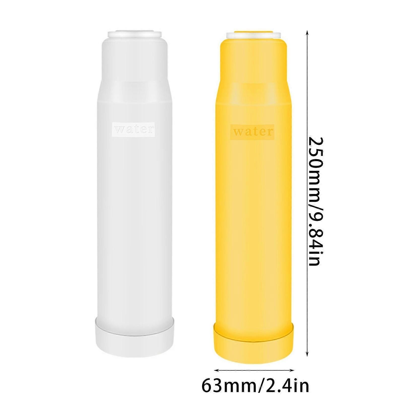4pcs Carbon Water Filter Cartridges for Kitchen Use (2 Yellow + 2 White) V1263-JX-4599