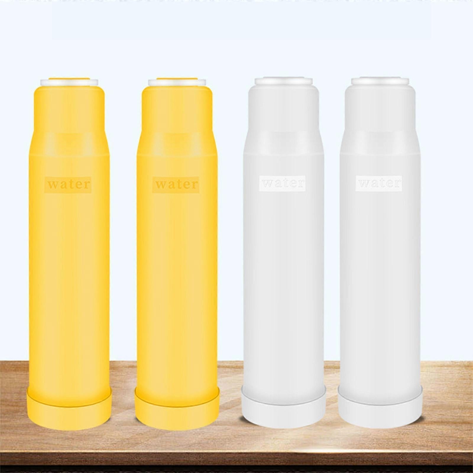 4pcs Carbon Water Filter Cartridges for Kitchen Use (2 Yellow + 2 White) V1263-JX-4599