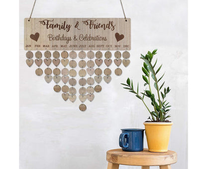DIY Families Friends Birthday Celebration Calendar Reminder Planner Board Decor V1263-JX-460