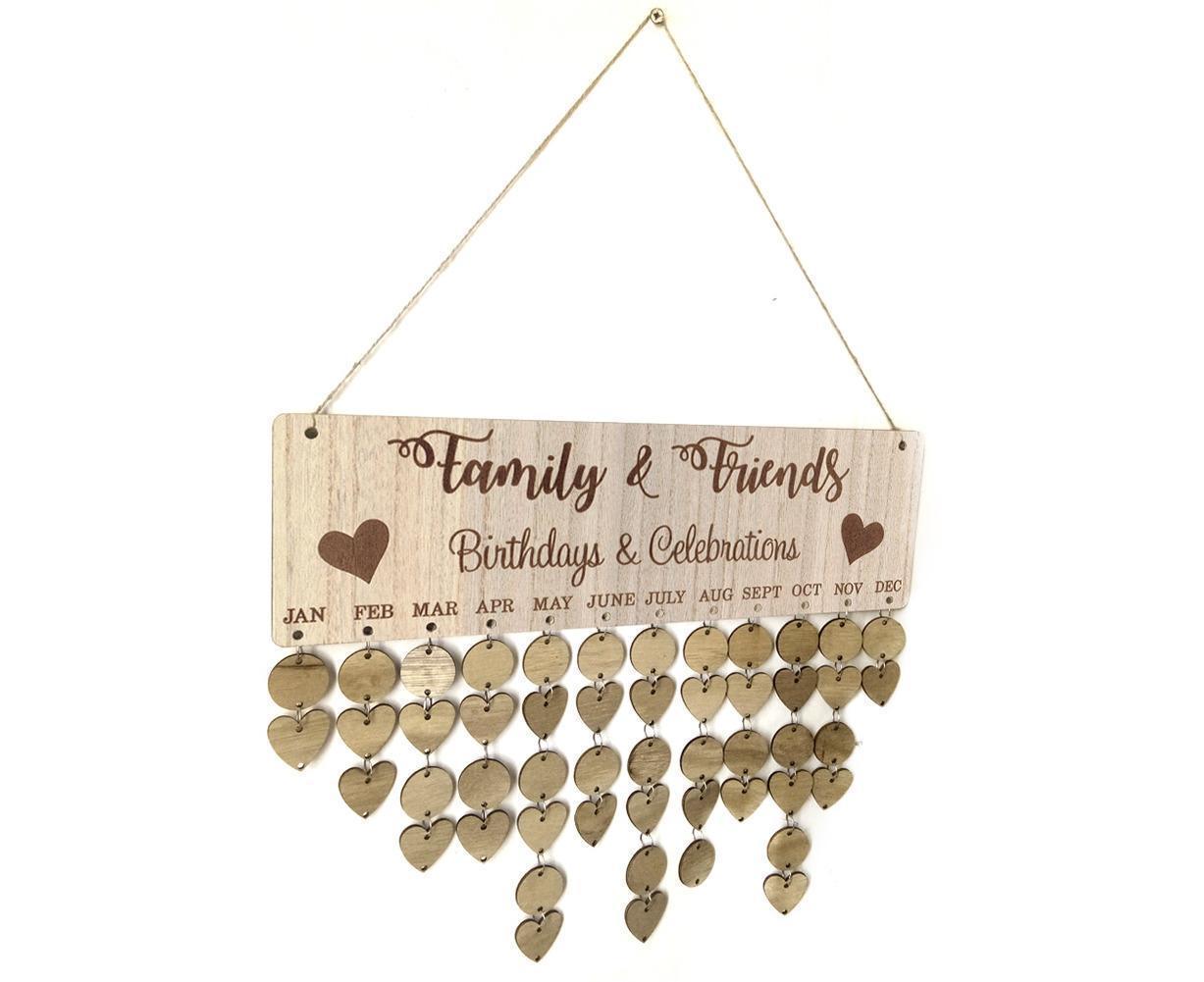 DIY Families Friends Birthday Celebration Calendar Reminder Planner Board Decor V1263-JX-460