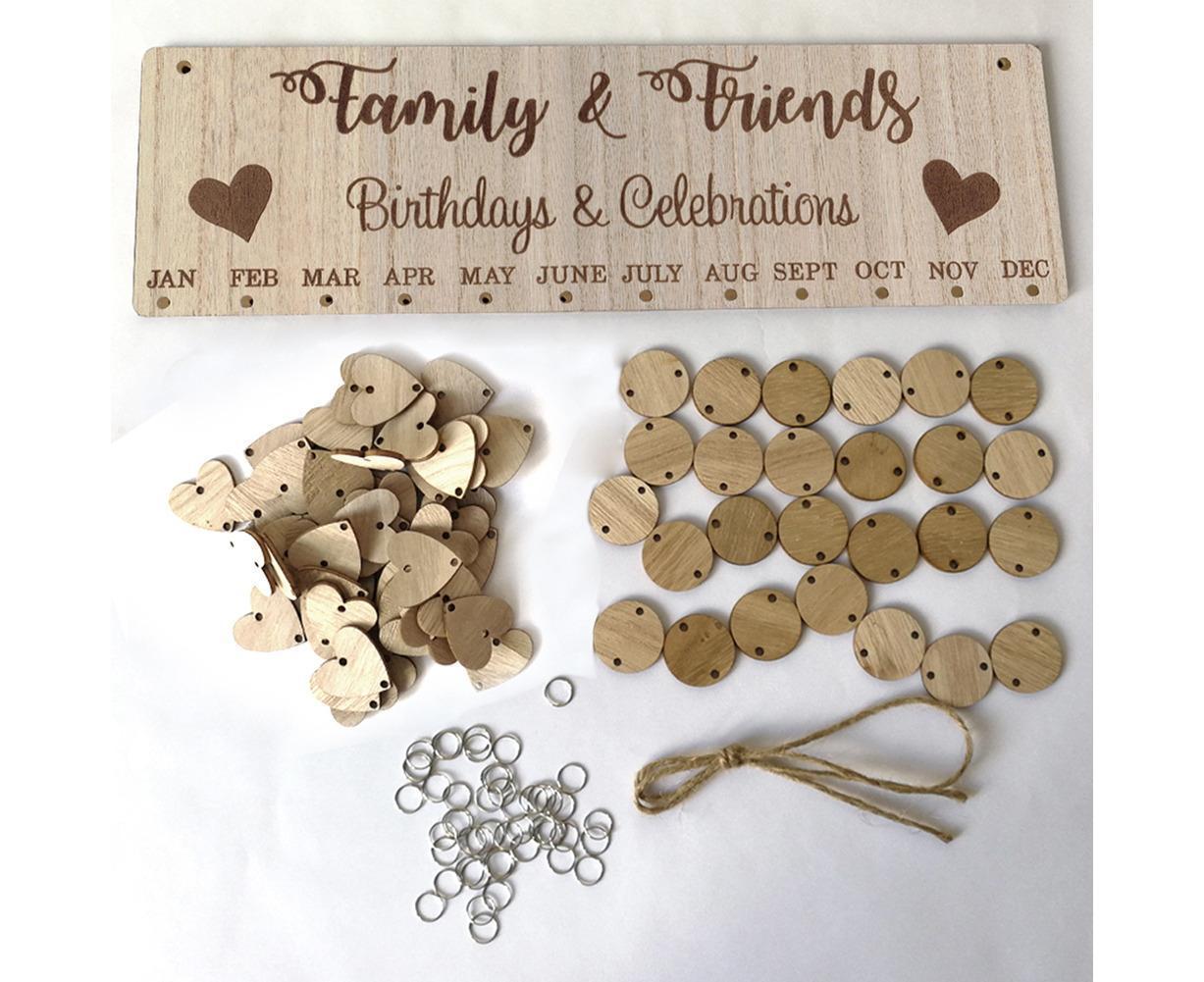DIY Families Friends Birthday Celebration Calendar Reminder Planner Board Decor V1263-JX-460