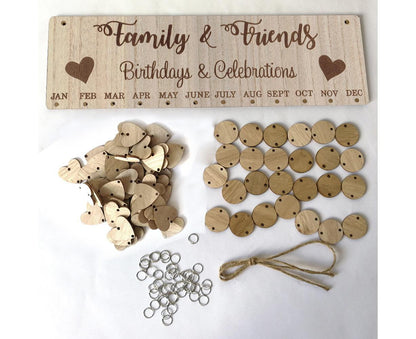 DIY Families Friends Birthday Celebration Calendar Reminder Planner Board Decor V1263-JX-460