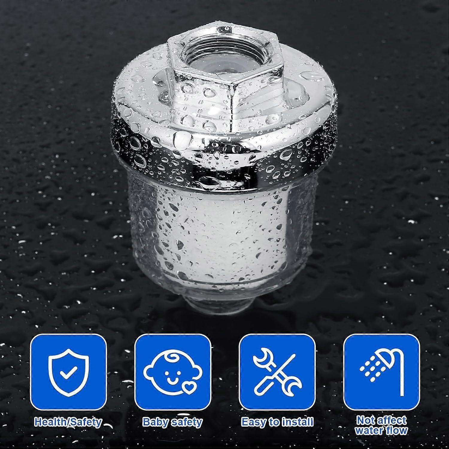 Universal Shower Tap Filter, Anti-Limescale Purifier, Silver Transparent V1263-JX-4611